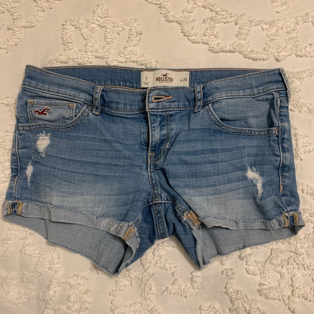 Hollister denim cut off shorts